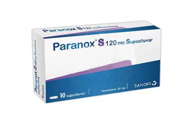 Parasetamol içeren PARANOX S 120 MG 10 SUPPOZITUAR ürün ambalajı. Üretici: AVİXA İLAÇ SANAYİ VE TİCARET ANONİM ŞİRKETİ.