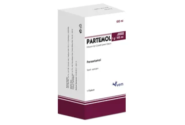 PARTEMOL 1 G/100 ML INFUZYON COZELTISI ICEREN 12 FLAKON kutu fotoğrafı, çözelti formunda parasetamol içerir. Üretici: VEM İLAÇ SAN. VE TİC. ANONİM ŞİRKETİ.