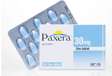 PAXERA 30 MG 56 FILM TABLET (paroksetin) kutusu, film kaplı tablet. Üretici: ALİ RAİF İLAÇ SANAYİ A.Ş.
