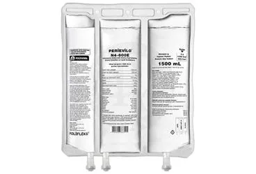 PERIEVILO N4-600E INFUZYONLUK ELEKTROLITLI AMINO ASIT COZELTISI, GLUKOZ COZELTISI VE LIPID EMULSIYONU (1500ML) kutusu, çözelti formunda amino asit + glukoz + lipid solusyonu içerir. Üretici: POLİFARMA İLAÇ SAN. VE TİC. A.Ş.
