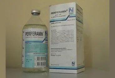 Beslenme solusyonu içeren PERIFERAMIN AMINOASIT SOL 500 ML SETLI SISE kutu fotoğrafı. Üretici: OSEL İLAÇ SANAYİ VE TİCARET ANONİM ŞİRKETİ.