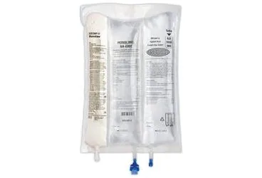 Beslenme solusyonu içeren çözelti: PERIOLIMEL N4-600E INFUZYONLUK ELEKTROLITLI AMINOASIT COZELTISI, GLUKOZ COZELTISI VE LIPID EMULSIYONU (1500 ML) kutusu. Üretici: BAXTER TURKEY RENAL HİZMETLER ANONİM ŞİRKETİ.