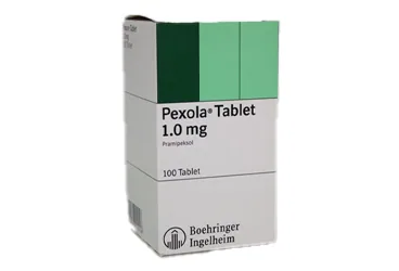 PEXOLA 1 MG 100 TABLET (pramipeksol) ürün ambalajı, tablet. Üretici: BOEHRİNGER INGELHEİM İLAÇ TİCARET A.Ş.