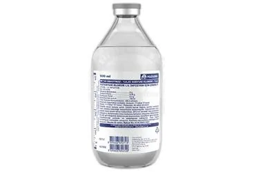 Dekstroz monohidrat+sodyum klorur içeren PF %5 DEKSTROZ %0,45 SODYUM KLORUR %0,3 POTASYUM KLORUR SOL. 500 ML SETLI CAM kutu fotoğrafı. Üretici: POLİFARMA İLAÇ SAN. VE TİC. A.Ş.