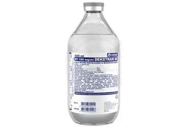 PF DEKSTRAN 40 IZOTONIK SODYUM KLORUR COZ. 500 ML SETLI CAM kutu fotoğrafı. Etkin maddesi dekstran. Üretici: POLİFARMA İLAÇ SAN. VE TİC. A.Ş.