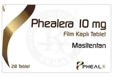 PHEALERA 10 MG FILM KAPLI TABLET (28 TABLET) (masitentan) ambalajı, film kaplı tablet. Üretici: PHEALX İLAÇ SANAYİ VE TİCARET LİMİTED ŞİRKETİ.