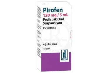 PIROFEN 120/5 ML PEDIATRIK ORAL SUSPANSIYON (150 ML) (parasetamol) kutu fotoğrafı, oral süspansiyon. Üretici: DEVA HOLDİNG ANONİM ŞİRKETİ.