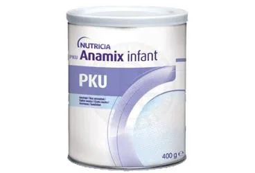 Tibbi amacli mama içeren PKU ANAMIX INFANT 400 G ambalajı. Üretici: NUMIL GIDA ÜRÜNLERİ SANAYİ VE TİCARET A.Ş.