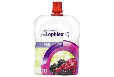 Tibbi amacli mama içeren PKU LOPHLEX LQ 10 KIRMIZI MEYVELER (60X62,5 ML) kutusu. Üretici: NUMIL GIDA ÜRÜNLERİ SANAYİ VE TİCARET A.Ş.