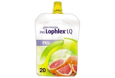 Tibbi amacli mama içeren PKU LOPHLEX LQ 20 TURUNCGILLER (30X125 ML) kutusu. Üretici: NUMIL GIDA ÜRÜNLERİ SANAYİ VE TİCARET A.Ş.