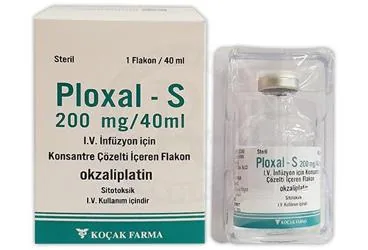 PLOXAL-S 200 MG/40 ML IV INF. ICIN KONSANTRE COZ. ICEREN FLAKON kutusu. Okzaliplatin içeren flakon. Üretici: KOÇAK FARMA İLAÇ VE KİMYA SANAYİ A.Ş.