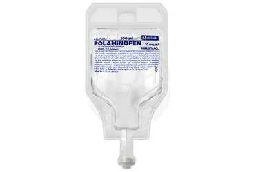 Parasetamol içeren çözelti: POLAMINOFEN 10 MG/ML IV INFUZYON ICIN COZELTI (100 ML 12 TORBA) kutusu. Üretici: POLİFARMA İLAÇ SAN. VE TİC. A.Ş.