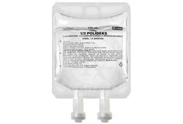 POLIFLEKS 1/3 POLIDEKS I.V. INF. ICIN COZELTI 100 ML SETLI ambalajı, çözelti formunda serum içerir. Üretici: POLİFARMA İLAÇ SAN. VE TİC. A.Ş.