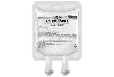 POLIFLEKS 1/3 POLIDEKS I.V. INF. ICIN COZELTI 150 ML SETLI ürün ambalajı, çözelti formunda serum içerir. Üretici: POLİFARMA İLAÇ SAN. VE TİC. A.Ş.