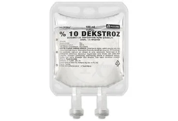 Serum içeren POLIFLEKS %10 DEKSTROZ 100 ML SOL. SETLI ambalajı. Üretici: POLİFARMA İLAÇ SAN. VE TİC. A.Ş.