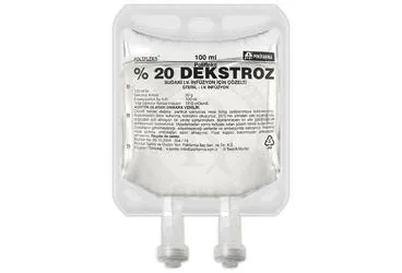 POLIFLEKS %20 DEKSTROZ 100 ML SOL. SETLI ambalajı. Etkin maddesi serum. Üretici: POLİFARMA İLAÇ SAN. VE TİC. A.Ş.