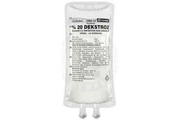 POLIFLEKS %20 DEKSTROZ 1000 ML SOL. SETSIZ ambalajı. Etkin maddesi serum. Üretici: POLİFARMA İLAÇ SAN. VE TİC. A.Ş.
