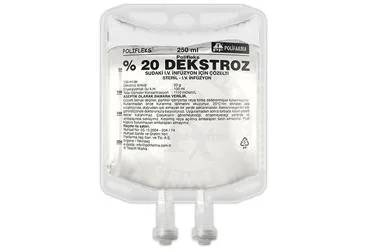 POLIFLEKS %20 DEKSTROZ 250 ML SOL. SETSIZ ürün ambalajı. Etkin maddesi serum. Üretici: POLİFARMA İLAÇ SAN. VE TİC. A.Ş.