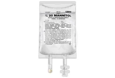 Serum içeren solüsyon: POLIFLEKS %20 MANNITOL SUDAKI SOLUSYONU 100 ML PVC SETLI ambalajı. Üretici: POLİFARMA İLAÇ SAN. VE TİC. A.Ş.