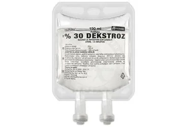 POLIFLEKS %30 DEKSTROZ 150 ML SOL. SETLI ürün ambalajı. Etkin maddesi serum. Üretici: POLİFARMA İLAÇ SAN. VE TİC. A.Ş.