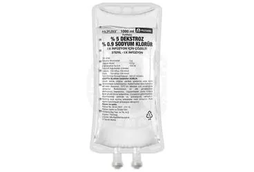 Dekstroz monohidrat+sodyum klorur içeren solüsyon: POLIFLEKS %5 DEKSTROZ %0,9 NaCl SOLUSYONU 1000 ML PVC SETLI kutusu. Üretici: POLİFARMA İLAÇ SAN. VE TİC. A.Ş.