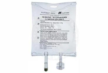 Serum içeren solüsyon: POLIFLEKS %5 DEKSTROZ %0.9 NaCl SOLUSYONU PVC 250 ML SETLI kutusu. Üretici: POLİFARMA İLAÇ SAN. VE TİC. A.Ş.