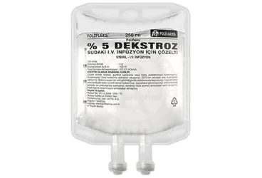 POLIFLEKS %5 DEKSTROZ 250 ML SOL. SETLI ambalajı. Etkin maddesi serum. Üretici: POLİFARMA İLAÇ SAN. VE TİC. A.Ş.