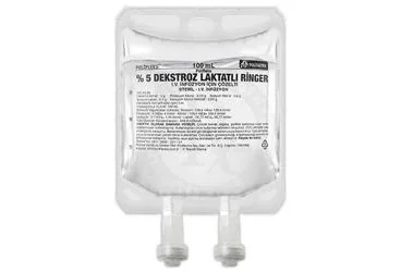 Sodyum klorur + kalsiyum klorur dihidrat + potasyum klorur + sodyum laktat içeren POLIFLEKS %5 DEKSTROZ LAKTATLI RINGER IV INF. ICIN COZ. 100 ML (SETSIZ) kutu fotoğrafı. Üretici: POLİFARMA İLAÇ SAN. VE TİC. A.Ş.