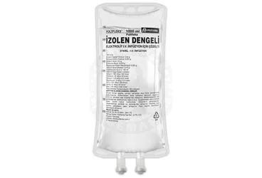 Serum içeren POLIFLEKS IZOLEN DEN.ELEK. 1000 ML SOL. SETSIZ ambalajı. Üretici: POLİFARMA İLAÇ SAN. VE TİC. A.Ş.