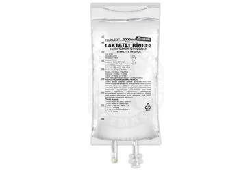 POLIFLEKS LAKTATLI RINGER SOLUSYONU 2000 ML (SETLI) kutusu. Serum içeren solüsyon. Üretici: POLİFARMA İLAÇ SAN. VE TİC. A.Ş.