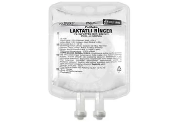 Serum içeren solüsyon: POLIFLEKS LAKTATLI RINGER SOLUSYONU 250 ML PVC TORBA SETLI kutu fotoğrafı. Üretici: POLİFARMA İLAÇ SAN. VE TİC. A.Ş.