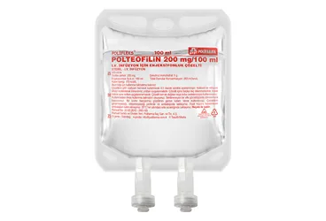 POLTEOFILIN 200 IV INF. ICIN ENJEKTABL COZELTI 100 ML SETSIZ (teofilin) ambalajı, çözelti. Üretici: POLİFARMA İLAÇ SAN. VE TİC. A.Ş.