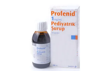 PROFENID 1 MG/ML 150 ML ŞURUP (ketoprofen) ambalajı, şurup. Üretici: SANOFİ SAĞLIK ÜRÜNLERİ LTD. ŞTİ.