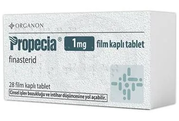 PROPECIA 1 MG FILM KAPLI TABLET (28 TABLET) (finasterid) ürün ambalajı, film kaplı tablet. Üretici: ORGANON TURKEY İLAÇLARI LİMİTED ŞİRKETİ.