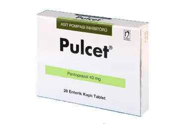 PULCET 40 MG 28 ENTERIK TABLET (pantoprazol) kutusu, tablet. Üretici: NOBEL İLAÇ SAN. VE TİC. A.Ş.