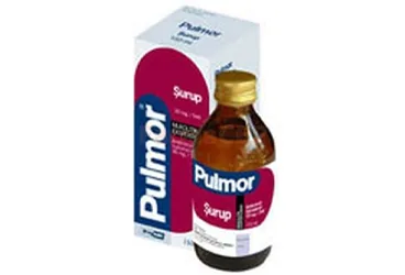 PULMOR 30 MG/5 ML 150 ML SURUP ürün ambalajı, şurup formunda ambroksol hcl içerir. Üretici: DROGSAN İLAÇLARI SAN. VE TİC. A.Ş.