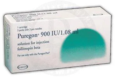 PUREGON 900 IU/1.08 ML ENJEKSIYONLUK COZELTI ICEREN KARTUS (1 KARTUS) kutu fotoğrafı. Follitropin beta içeren çözelti. Üretici: ORGANON TURKEY İLAÇLARI LİMİTED ŞİRKETİ.