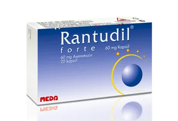 Asemetasin içeren kapsül: RANTUDIL FORTE 60 MG 20 KAPSUL kutu fotoğrafı. Üretici: VİATRİS İLAÇLARI LİMİTED ŞİRKETİ.