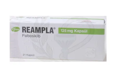 REAMPLA 125 MG FİLM KAPLI TABLET, 7 ADET (palbosiklib) ambalajı, film kaplı tablet. Üretici: PFİZER PFE İLAÇLARI A.Ş.