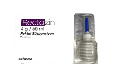 RECTAZIN 4 G/60 ML REKTAL SUSPANSIYON (7 ADET) (mesalazin) ambalajı, süspansiyon. Üretici: OSİFARMA İLAÇ SANAYİ TİCARET LİMİTED ŞİRKETİ.