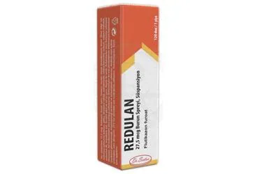 REDULAN 27,5 MCG BURUN SPREYI, SUSPANSIYON (120 DOZ) kutu fotoğrafı, nazal sprey formunda flutikazon -nazal içerir. Üretici: DR. SERTUS İLAÇ SAN. VE TİC. LTD. ŞTİ.
