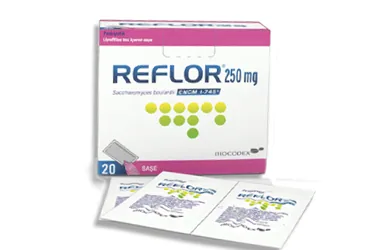 Saccharomyces boulardi içeren saşe: REFLOR 250 MG LIYOFILIZE TOZ ICEREN 20 SASE kutu fotoğrafı. Üretici: BİOCODEX İLAÇ SANAYİ İTHALAT İHRACAT VE TİCARET LİMİTED ŞİRKETİ.