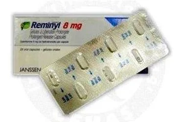 REMINYL 8 MG 28 UZATILMIŞ SALIMLI KAPSÜL (galantamin) ambalajı, kapsül. Üretici: JOHNSON AND JOHNSON SIHHİ MALZEME SANAYİ VE TİCARET LİMİTED ŞİRKETİ.