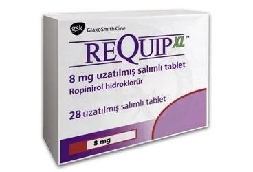 REQUIP XL 8 MG UZATILMIŞ SALIMLI 28 TABLET (ropinirol) kutusu, tablet. Üretici: GLAXOSMİTHKLİNE İLAÇLARI SAN. VE TİC. A.Ş.
