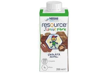 RESOURCE JUNIOR FIBRE CIKOLATA AROMALI 200 ML kutu fotoğrafı. Etkin maddesi beslenme solusyonu. Üretici: NESTLE TÜRKİYE GIDA SANAYİ ANONİM ŞİRKETİ.
