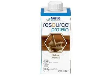 RESOURCE PROTEIN KAHVE AROMALI 200 ML kutusu. Etkin maddesi beslenme solusyonu. Üretici: NESTLE TÜRKİYE GIDA SANAYİ ANONİM ŞİRKETİ.