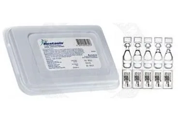 RESTASIS % 0,05 0,4 ML 30 FLAKON OFTALMIK EMULSIYON ürün ambalajı. Siklosporin -oftalmik içeren flakon. Üretici: ABBVİE TIBBİ İLAÇLAR SANAYİ VE TİCARET LİMİTED ŞİRKETİ.