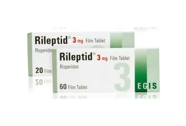 RILEPTID 3 MG FILM KAPLI 20 TABLET kutu fotoğrafı. Risperidon içeren tablet. Üretici: FARMA-TEK İLAÇ SANAYİ VE TİCARET A.Ş.