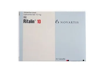 RITALINE 10 MG 30 TABLET ürün ambalajı. Metilfenidat hidroklorür içeren tablet. Üretici: NOVARTİS SAĞLIK GIDA VE TARIM ÜRÜNLERİ SANAYİ VE TİCARET ANONİM ŞİRKETİ.