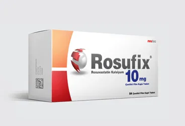 ROSUFIX 10 MG 84 FILM TABLET kutu fotoğrafı. Rosuvastatin içeren film kaplı tablet. Üretici: NEUTEC İLAÇ SANAYİ TİCARET ANONİM ŞİRKETİ.